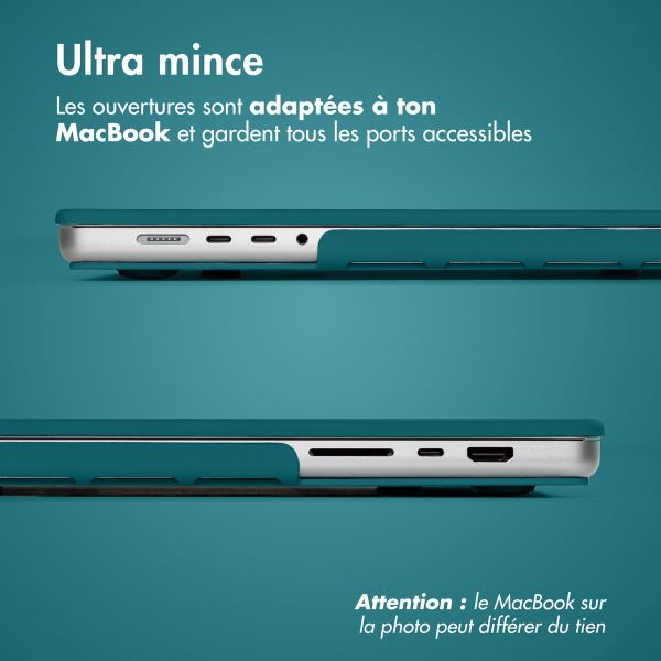 imoshion Coque rigide pour MacBook Pro 16 pouces (2021) / Pro 16 pouces (2023) M3 chip - A2485 / A2780 / A2991 / A3186 / A3403 - Petrol Green