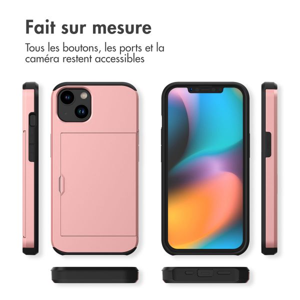 imoshion Coque arrière avec porte-cartes Apple iPhone 14 - Rose Doré
