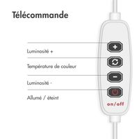 imoshion Lumière LED annulaire - Téléphone à lampe annulaire - Lampe annulaire avec trépied - Réglable - Rose Champagne