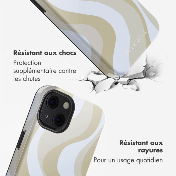 Selencia Coque arrière Vivid avec MagSafe Apple iPhone 13 - Desert Waves Beige