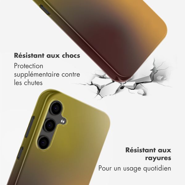 Selencia Coque arrière Vivid Samsung Galaxy S24 FE - Gradient Olive Dust