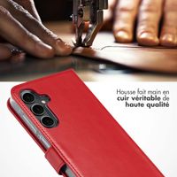 Selencia Étui portefeuille en cuir véritable Samsung Galaxy A16 - Rouge
