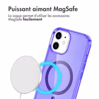 imoshion Coque Pailletée avec MagSafe Apple iPhone 12 (Pro) - Paillettes Violet