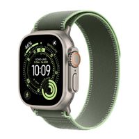 Apple Bracelet Trail Loop Apple Watch Series 1 t/m 11 / SE / Ultra (44/45/46/49 mm) - Taille S/M - Neon / Green Natural Titanium