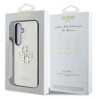 Guess Coque 4G Metal Logo Saffiano Samsung Galaxy S25 - Beige