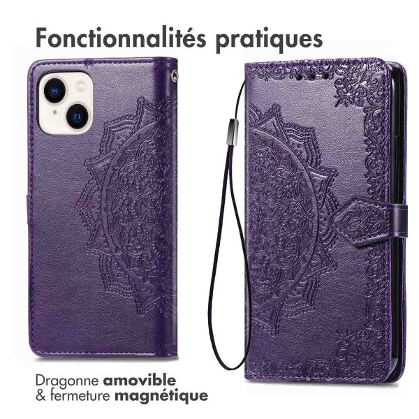 imoshion Etui de télephone Mandala Apple iPhone 15 - Violet