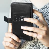 Selencia Étui portefeuille en cuir véritable Samsung Galaxy S21 Plus - Noir