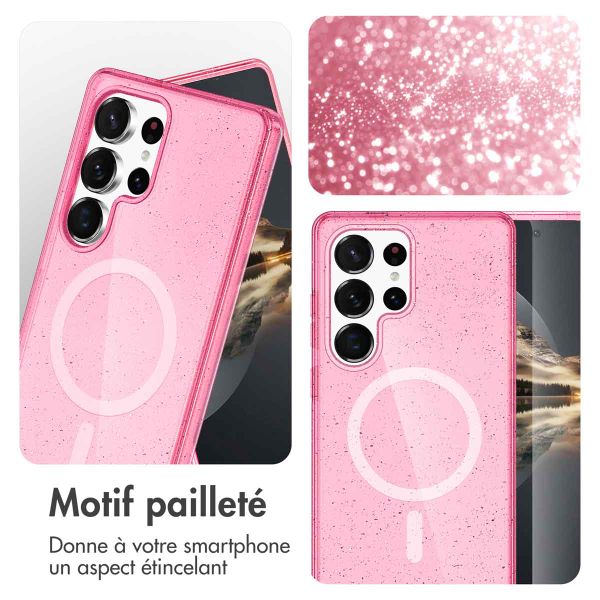 imoshion Coque Pailletée avec MagSafe Samsung Galaxy S25 Ultra - Paillettes Rose