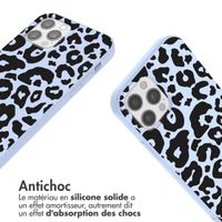 imoshion Coque design en silicone avec cordon iPhone 12 (Pro) - Animal Lila