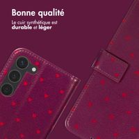 imoshion Étui de télephone portefeuille Design Samsung Galaxy S23 - Crush Check Coral Dust