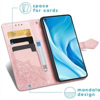 imoshion Etui de télephone Mandala Xiaomi Mi 11 Lite (5G/4G) / 11 Lite 5G NE - Rose Doré