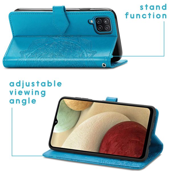 imoshion Etui de télephone Mandala Samsung Galaxy A12 - Turquoise
