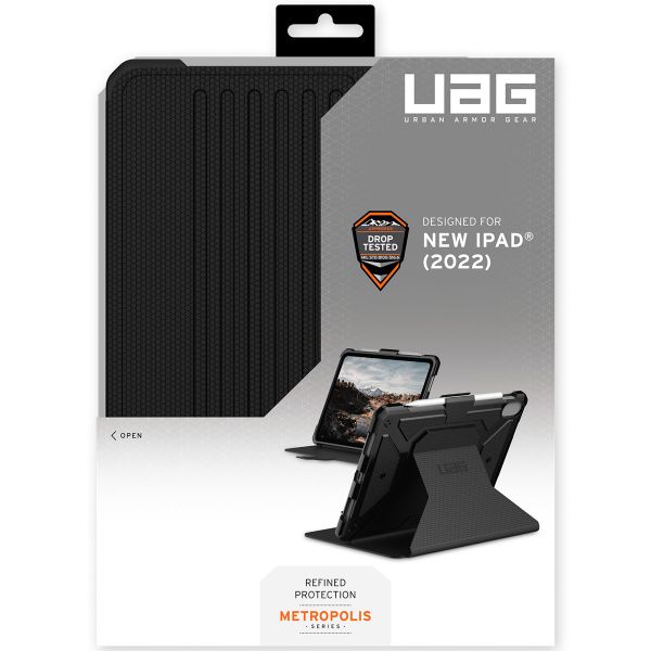UAG Coque tablette Metropolis Apple iPad 11 (2025) 11 pouces / iPad 10 (2022) 10.9 pouces - Noir