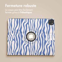 imoshion Coque tablette Design rotatif à 360° iPad Pro 13 (2024) M4 - White Blue Stripes