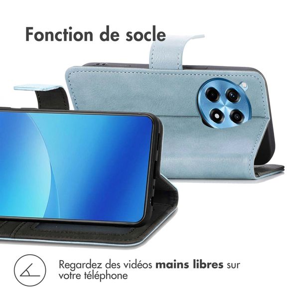 imoshion Étui de télephone portefeuille de luxe OnePlus 12R - Bleu clair