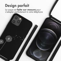 imoshion Coque design en silicone avec cordon iPhone 12 (Pro) - Dandelion Black