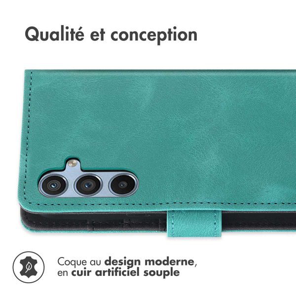 imoshion Etui de télephone portefeuille avec cordon Samsung Galaxy A14 (5G/4G) - Turquoise