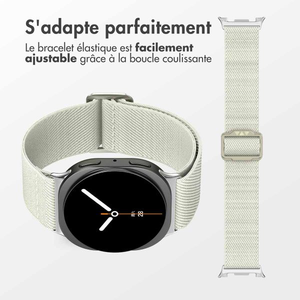 imoshion Bracelet en nylon élastique Samsung Galaxy Watch 8 (Classic) - 40 / 44 / 46mm - Beige