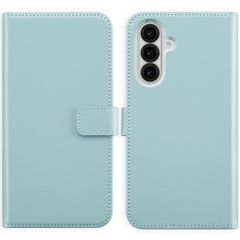 Selencia Étui de téléphone portefeuille en cuir véritable Samsung Galaxy A36  - Air Blue