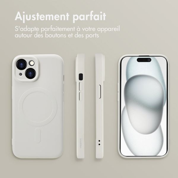 imoshion Coque Couleur avec MagSafe Apple iPhone 15 - Beige