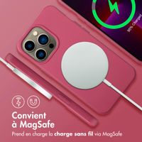imoshion Coque arrière Color avec cordon amovible et MagSafe Apple iPhone 13 Pro - Raspberry