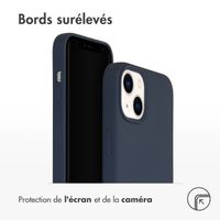 Accezz Coque Liquid Silicone iPhone 14 Plus - Bleu foncé