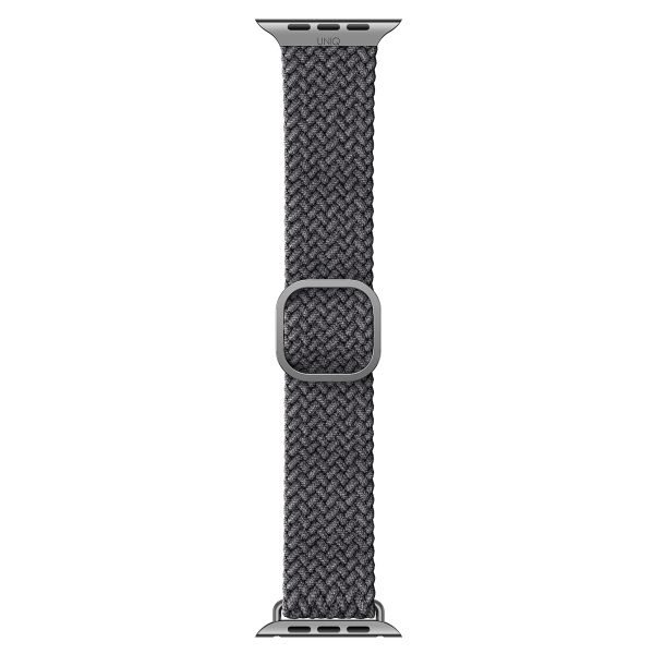 Uniq Bracelet tressé Aspen Apple Watch Series 1 t/m 9 / SE (38/40/41 mm) | Series 10 / 11 (42 mm) - Granite Grey