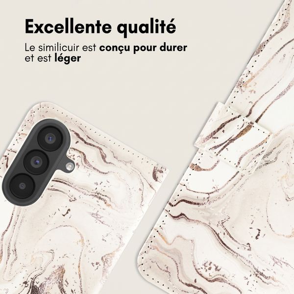 imoshion Étui de télephone portefeuille Design Samsung Galaxy A57 (5G) - Sandy Marble
