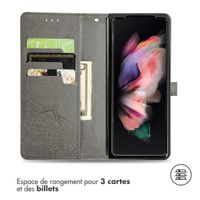 imoshion Etui de téléphone portefeuille Mandala Samsung Galaxy Z Fold 5 - Gris