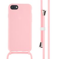 imoshion ﻿Coque en silicone avec cordon Apple iPhone SE (2022 / 2020) / 8 / 7 - Rose