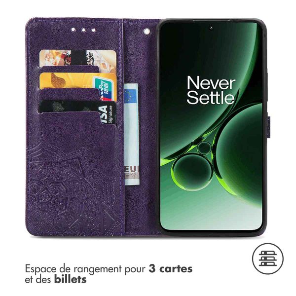 imoshion Etui de téléphone portefeuille Mandala OnePlus Nord 3 - Violet