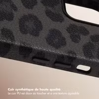 Selencia Coque Sabi imprimé panthère avec MagSafe Apple iPhone 12 (Pro) - Midnight Black