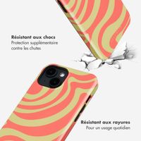 Selencia Coque arrière Vivid avec MagSafe Apple iPhone 14 - Wavy Swirl Orange Fern