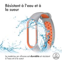 imoshion Bracelet sportif en silicone Xiaomi Mi Band 3 / 4 - Gris / Orange