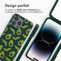 imoshion Coque design en silicone avec cordon Apple iPhone 14 Pro Max - Avocado Green