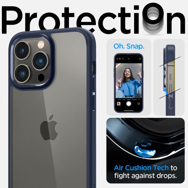 Spigen Coque Ultra Hybrid iPhone 14 Pro - Bleu foncé