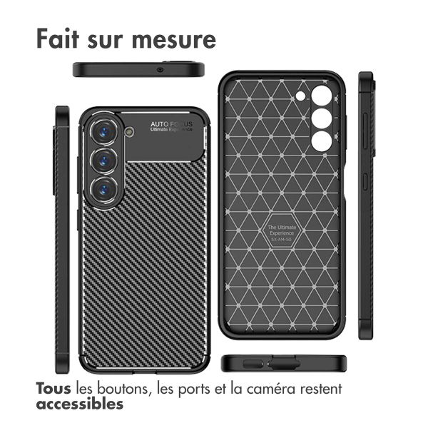 imoshion Coque silicone Carbon Samsung Galaxy S23 - Noir