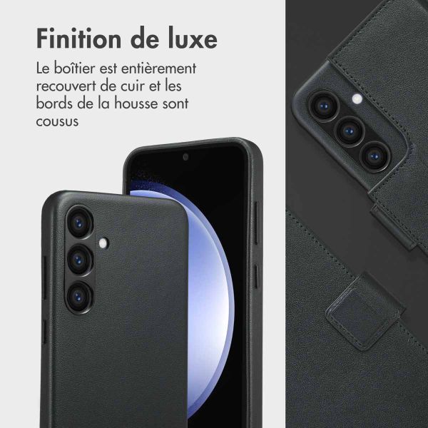 Accezz Étui de télephone portefeuille en cuir 2-en-1 avec MagSafe Samsung Galaxy S23 FE - Onyx Black