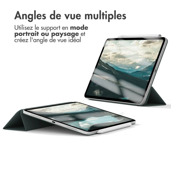 imoshion Magnetic etui de téléphone portefeuille Apple iPad 11 (2025) 11 pouces A16 / iPad 10 (2022) 10.9 pouces - Vert foncé