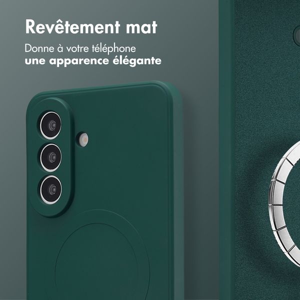imoshion Coque Couleur avec MagSafe Samsung Galaxy A57 (5G) - Vert foncé