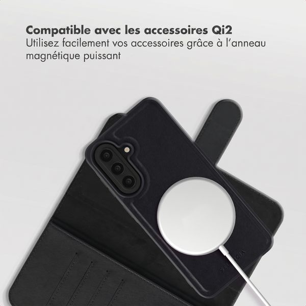 Selencia Étui portefeuille amovible Olyn avec MagSafe Samsung Galaxy A57 (5G) - Noir