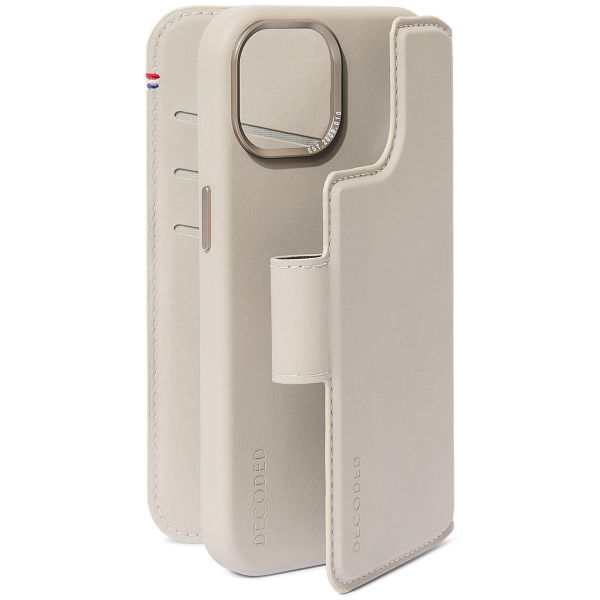 Decoded Portefeuille détachable 2 en 1 en cuir Apple iPhone 15 - Clay