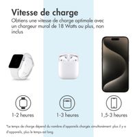 imoshion 3-en-1 Chargeur sans fil pliable Apple - iPhone / AirPods / Apple Watch - Gris
