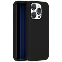 Accezz Coque Liquid Silicone iPhone 15 Pro - Noir