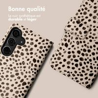 imoshion Étui de télephone portefeuille Design Samsung Galaxy S24 - Black And White Dots