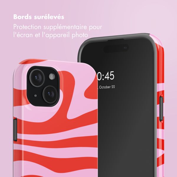 Selencia Coque arrière Vivid avec MagSafe Apple iPhone 15 - Dream Swirl Pink