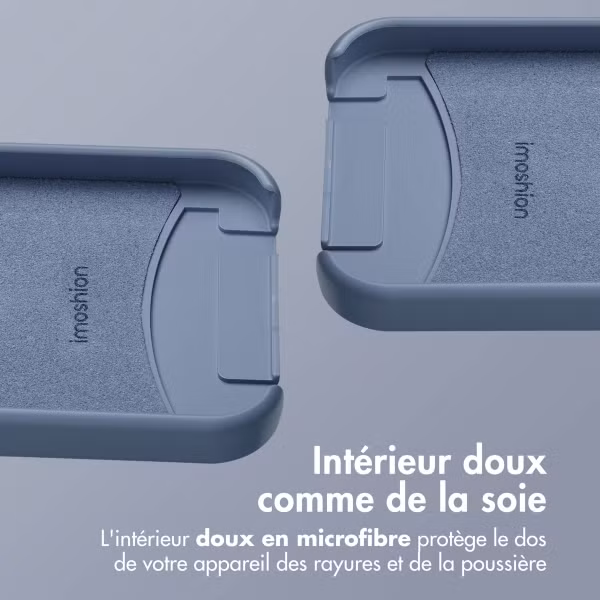 imoshion Coque arrière Color avec cordon amovible et MagSafe Apple iPhone 14 Pro - Ash Blue
