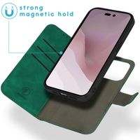 imoshion Etui de téléphone de type portefeuille de luxe 2-en-1 amovible iPhone 14 Pro - Vert foncé