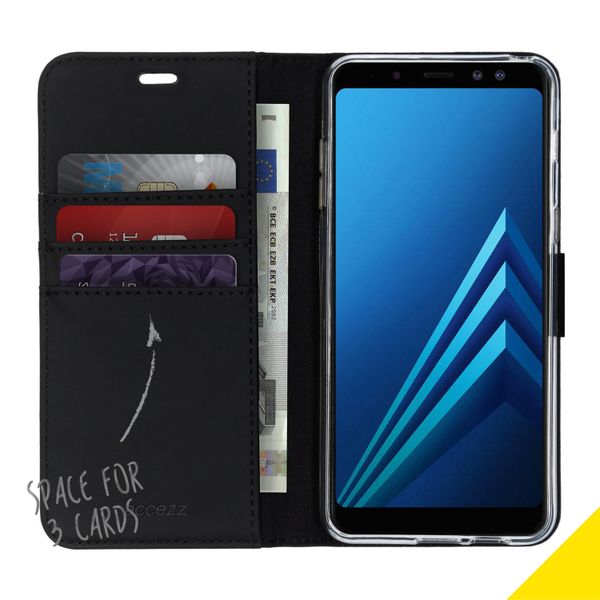 Accezz Étui de télephone Wallet Samsung Galaxy A8 (2018) - Noir