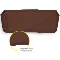 Accezz ﻿Coque de ceinture en cuir véritable - Taille XL - Brun